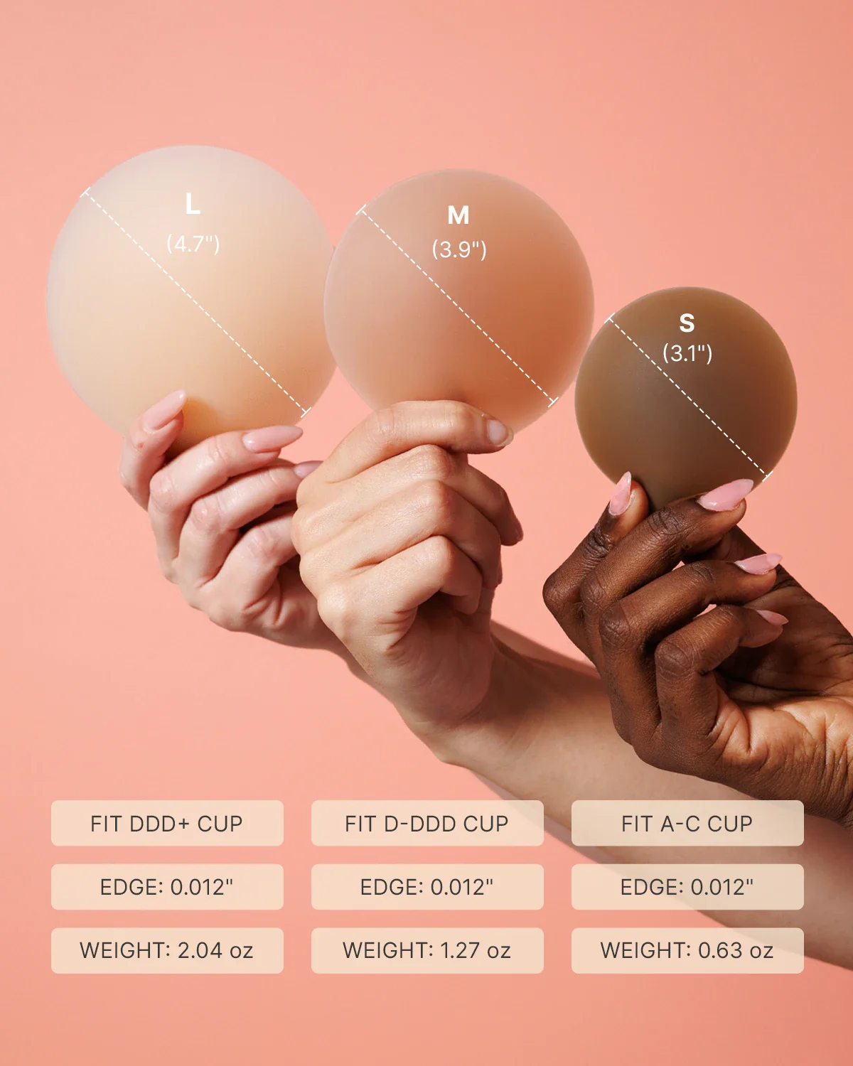 Tapered Edge Seamless Silicone Nipple Covers - Image 4