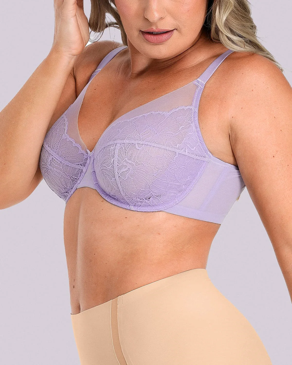 Bare Essentials™ AirSlim® Unlined Lace Underwired Uplift Bra - Image 14