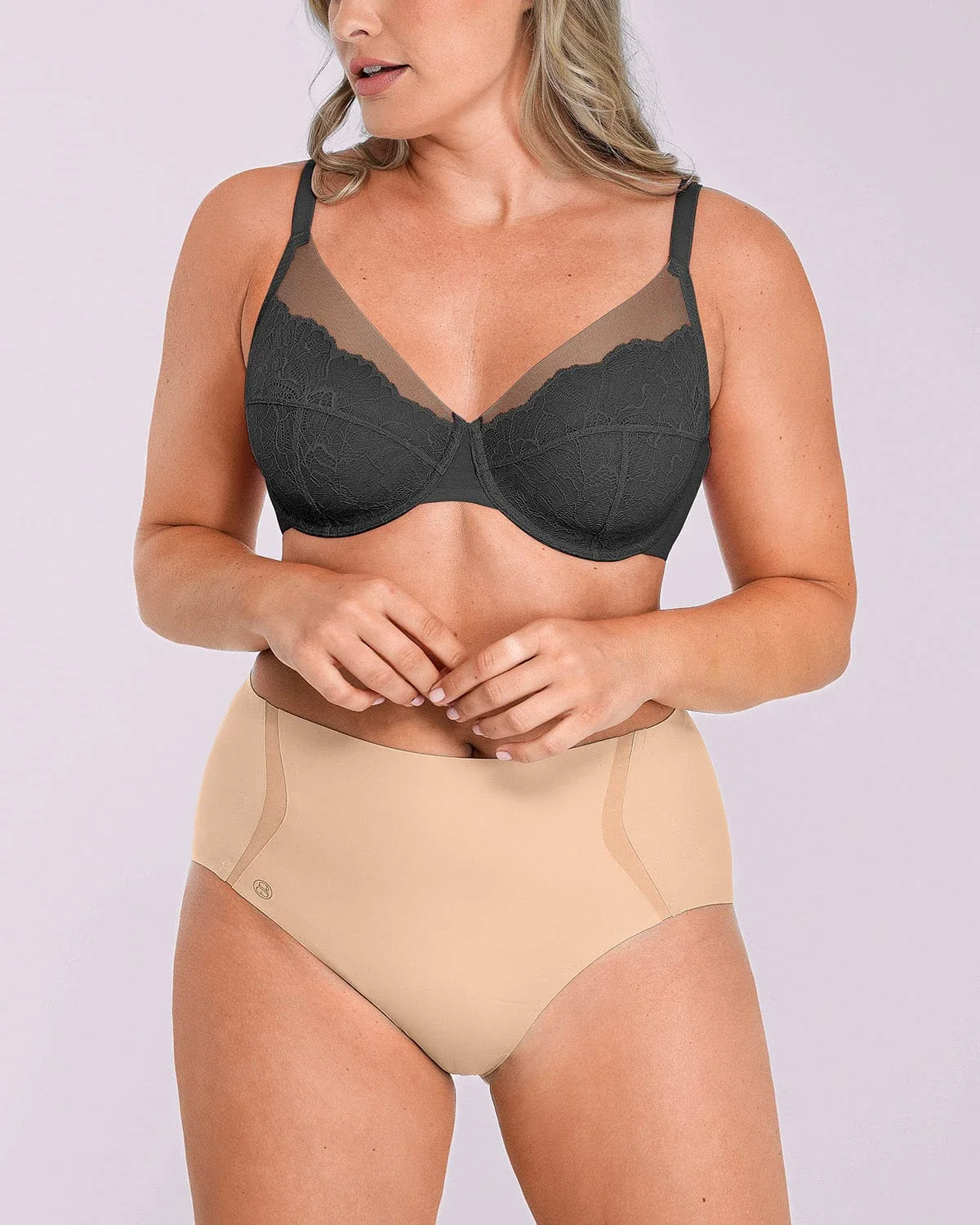 Bare Essentials™ AirSlim® Unlined Lace Underwired Uplift Bra - Image 5