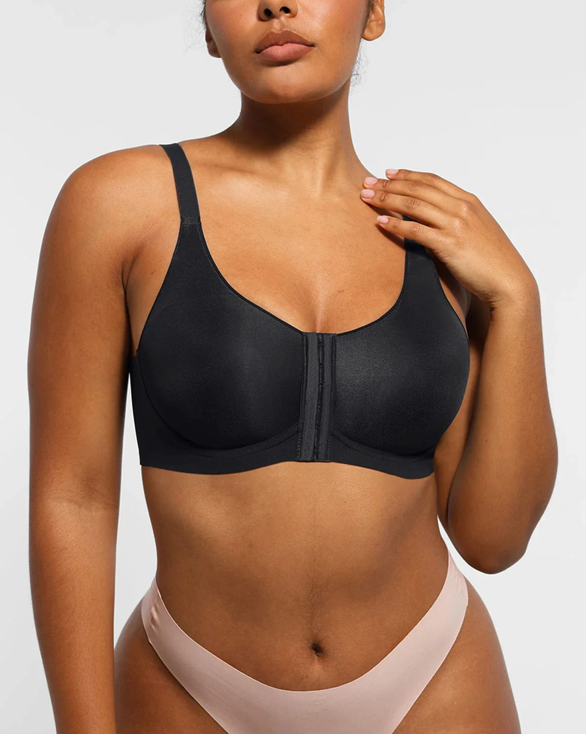 Bare Essentials™ Cream Touch™ Wireless Front-Hook Back Smooth Bra - Image 5